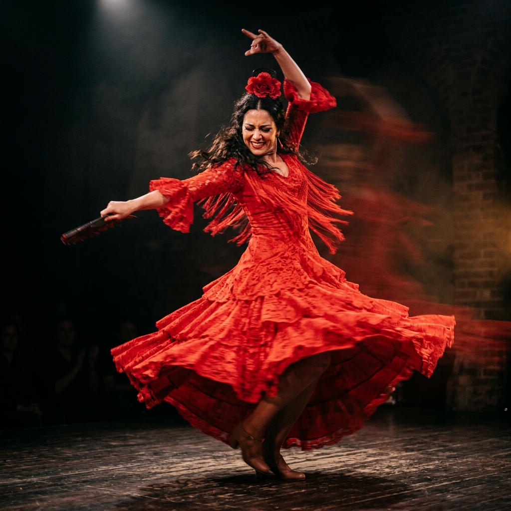 Passionate flamenco dancer